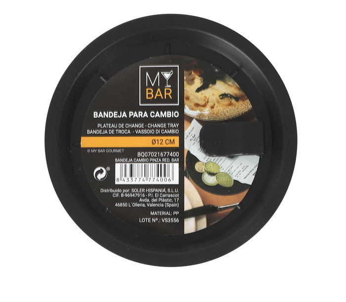 My Bar Bandeja Cambio Pinza Redondo 11.8 cm x 11.8 cm x 1.1 cm (24 Unidades)