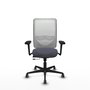 PIQUERAS Y CRESPO Silla de oficina Zulema con mecanismo Sincro/Traslack Gris y Blanco