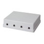 LogiLink Keystone Surface Mount Box 4 Port, blanco