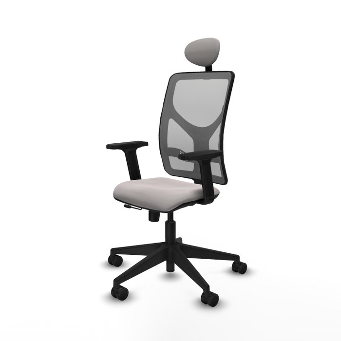 PIQUERAS Y CRESPO Silla de oficina Motilla con mecanismo Sincro/Traslack Blanco y Gris PIQUERAS Y CRESPO Silla de oficina Motilla con mecanismo Sincro/Traslack Blanco y Gris