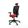 PIQUERAS Y CRESPO Silla de oficina Motilla con mecanismo Sincro/Traslack, Rojo y Negro