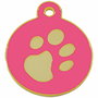 Placa identificativa para collar Imarc Circle Rosa Dorado