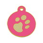 Placa identificativa para collar Imarc Circle Rosa Dorado