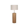 DKD Home Decor Lampara Pie Beige Marron Ceramica Lino 50 x 124.5 x 50 cm