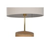 DKD Home Decor Lampara Pie Beige Marron Ceramica Lino 50 x 124.5 x 50 cm