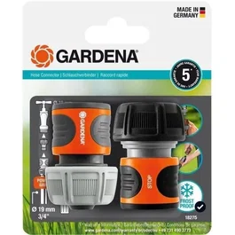 Gardena Conectores Rápidos + Aquastop 19 mm, Fabricado en Alemania, 5 Años de Garantía