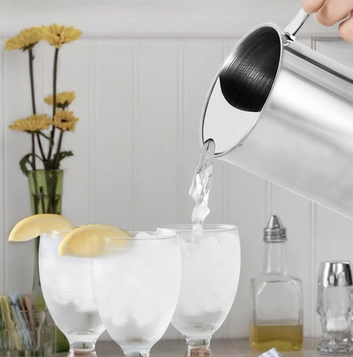 My Bar Jarra Agua C/Retenedor Acero Inoxidable 1.4L 12.5 cm Ancho x 12.5 cm Alto x 16 cm Largo (12 Unidades)