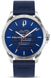 Police PEWJA2204501 con esfera azul y correa de cuero azul