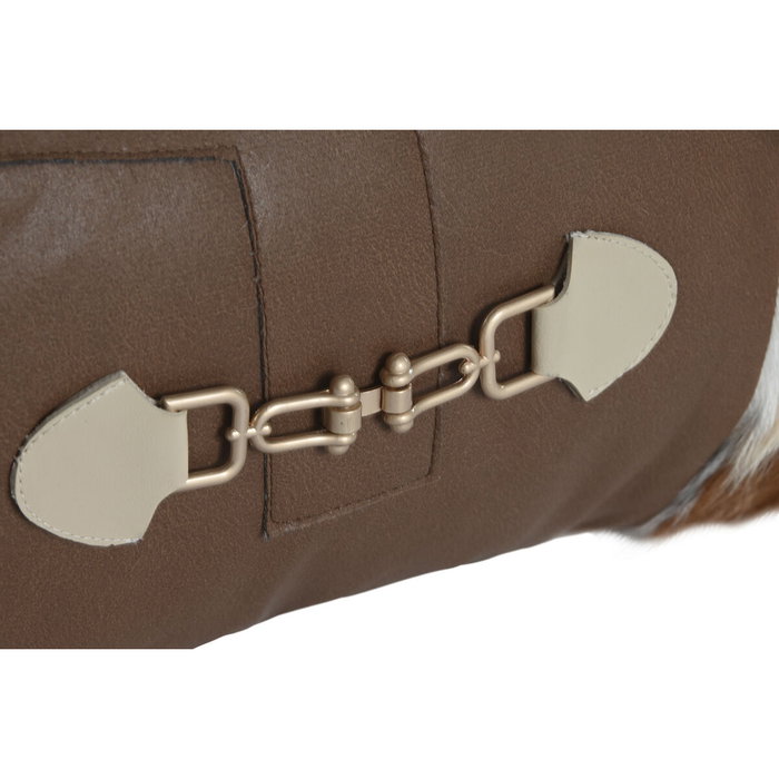 DKD Home Decor Cojín PU Marrón 50x10x30 cm