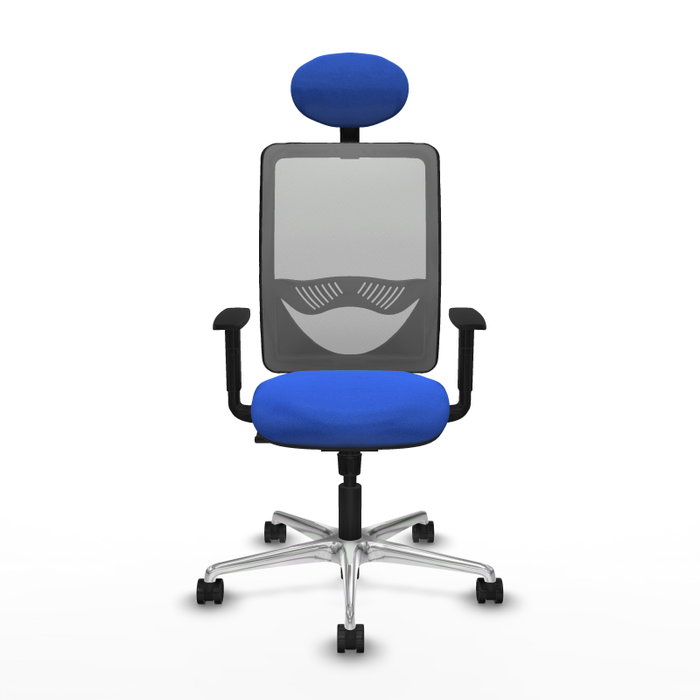 PIQUERAS Y CRESPO Silla de oficina Zulema Azul con malla Gris