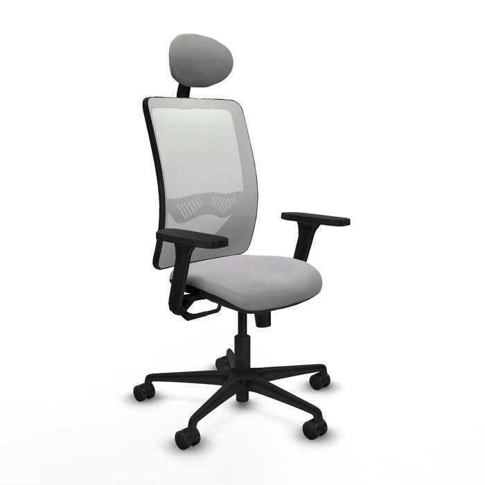 PIQUERAS Y CRESPO Silla de oficina Zulema con mecanismo Sincro, Gris claro y Blanco PIQUERAS Y CRESPO Silla de oficina Zulema con mecanismo Sincro, Gris claro y Blanco