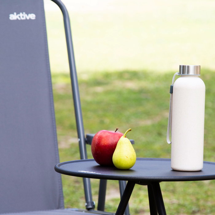 Aktive Mesa plegable camping redonda negra Aktive Mesa plegable camping redonda negra