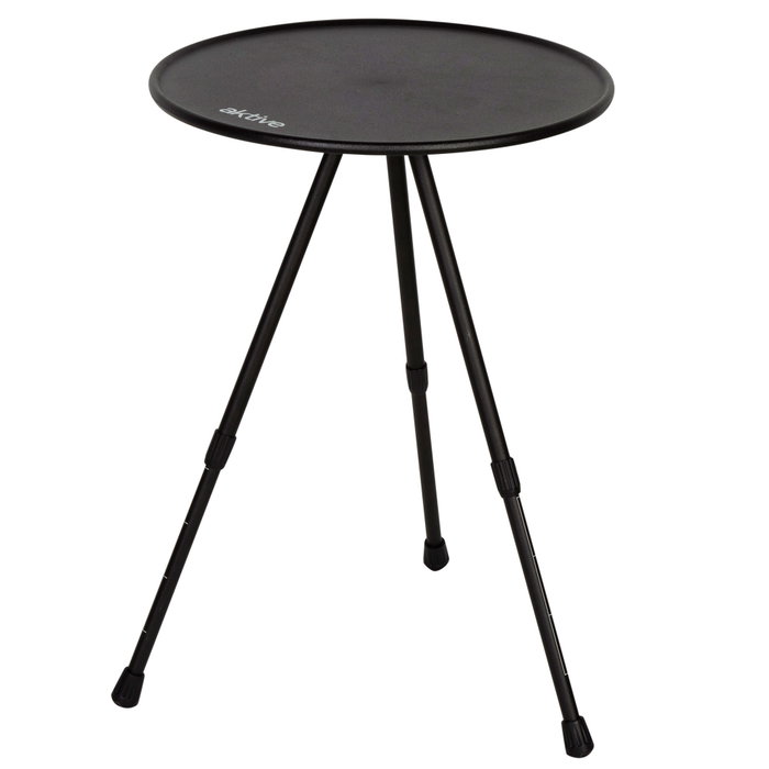 Aktive Mesa plegable camping redonda negra Aktive Mesa plegable camping redonda negra