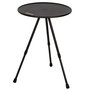 Aktive Mesa plegable camping redonda negra