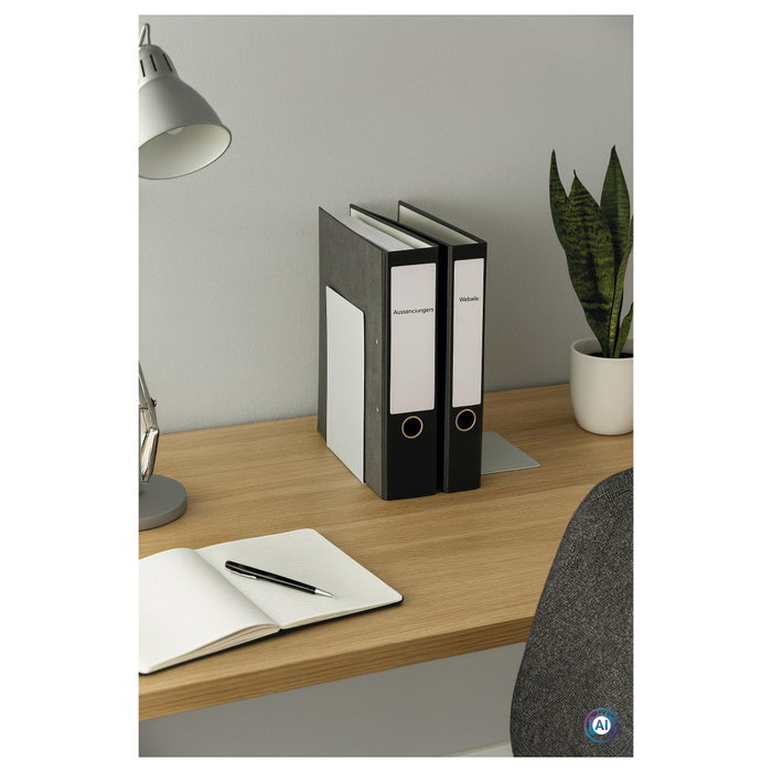 MAUL Sujetalibros 16,8 x 24,0 x 24,0 cm gris MAUL Sujetalibros 16,8 x 24,0 x 24,0 cm gris