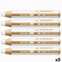 Stabilo Woody 3 en 1 Lápices de Colores Blanco Estuche 5 UD