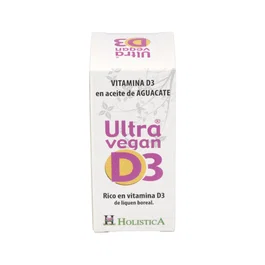 HOLISTICA Vitamina D3 Gotas 8ml Vegana Soporte Óseo Aceite Aguacate Liquen Boreal