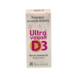 HOLISTICA Vitamina D3 Gotas 8ml Vegana Soporte Óseo Aceite Aguacate Liquen Boreal