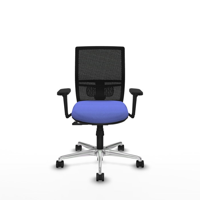 PIQUERAS Y CRESPO Silla de oficina Yunquera con mecanismo Sincro, Azul claro y Negro