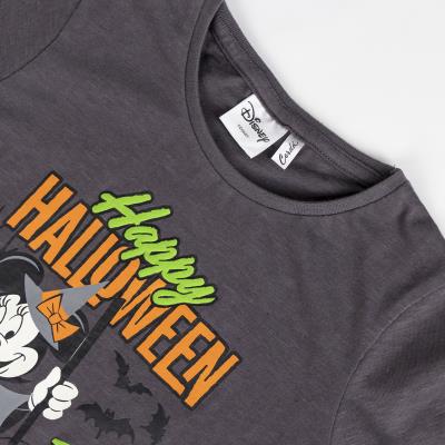 Camiseta de Manga Larga Infantil Minnie Mouse Halloween Gris oscuro 3 Años