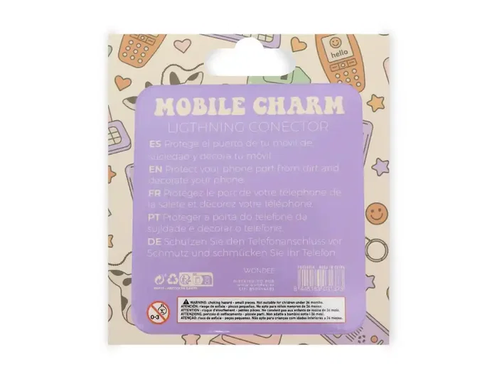 Wondee Colgante charm para móvil Funny Lightning White Flower Wondee Colgante charm para móvil Funny Lightning White Flower