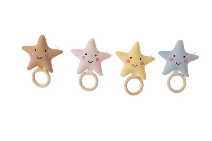 Creaciones Llopis Estrella de Madera 12cm - Juguete de Actividades para Bebés +12 Meses, Surtido 4 Colores Creaciones Llopis Estrella de Madera 12cm - Juguete de Actividades para Bebés +12 Meses, Surtido 4 Colores