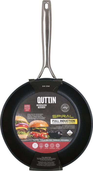 Quttin Sartén 24 cm Aluminio Forjado Inducción Full Spiral (4 Unidades)