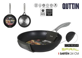 Quttin Sartén 24 cm Aluminio Forjado Inducción Full Spiral (4 Unidades)