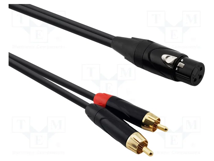 REDS MUSIC Cable RCA x2 a XLR hembra 3pin 2m REDS MUSIC Cable RCA x2 a XLR hembra 3pin 2m