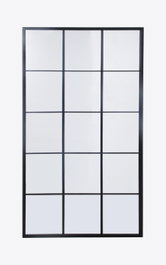 DKD Home Decor 2 Espejo Loft Negro 90 x 150 x 2 cm