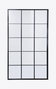 DKD Home Decor 2 Espejo Loft Negro 90 x 150 x 2 cm