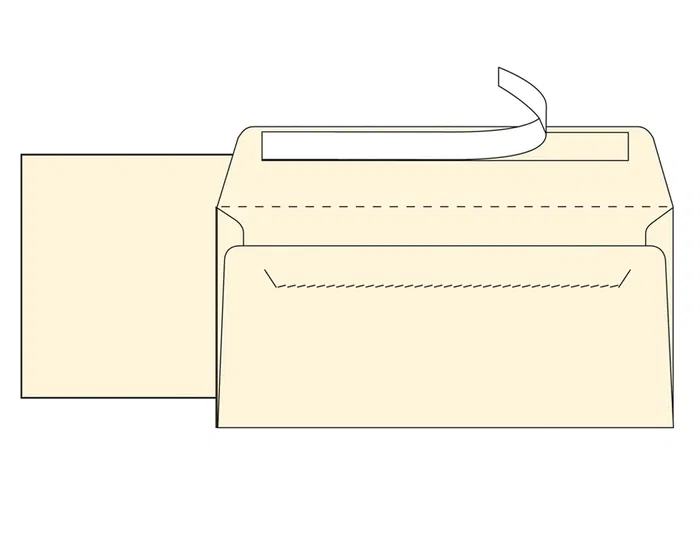 Liderpapel Sobre nº 5 Verjurado Ahuesado 120 gr Tira Silicona 110x220mm Caja 250 unidades