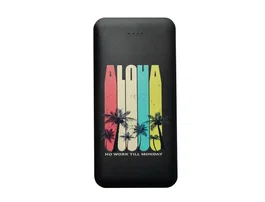 Wondee Batería Externa Mr. Wonderful 10.000 mAh Aloha - Energía Veraniega y Estilo Playero para tu Smartphone