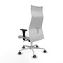 PIQUERAS Y CRESPO Sillón Albacete Blanco con Mecanismo Sincro y Base de Aluminio