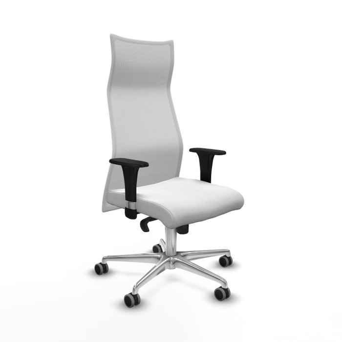PIQUERAS Y CRESPO Sillón Albacete Blanco con Mecanismo Sincro y Base de Aluminio PIQUERAS Y CRESPO Sillón Albacete Blanco con Mecanismo Sincro y Base de Aluminio