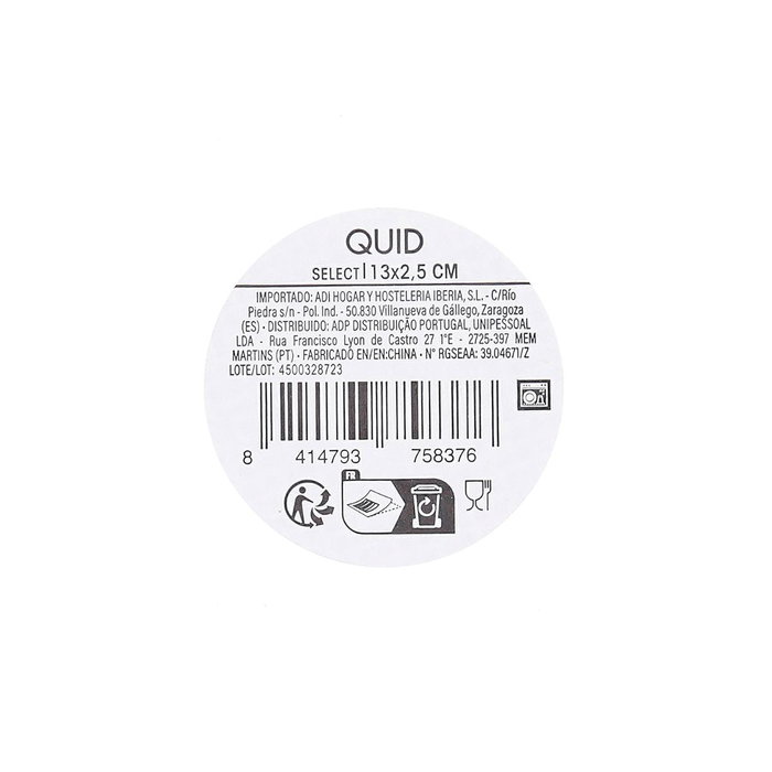 Plato Vidrio Select Vidrio Quid 13 X2,5 cm (12 Unidades)