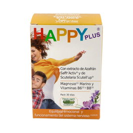 VAMINTER Happy Plus 60 Cápsulas - Equilibrio Emocional, Ansiedad, Estados de Ánimo, Burnout, Vegano