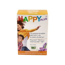 VAMINTER Happy Plus 60 Cápsulas - Equilibrio Emocional, Ansiedad, Estados de Ánimo, Burnout, Vegano
