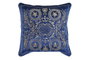DKD Home Decor Cojín Neoclásico Azul Dorado Terciopelo Poliéster 10 x 45 x 45 cm