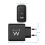 Ewent EW1330 Cargador Rápido USB-C GaN 65W con 2 Puertos (PD + QC 3.0) para iPhone 15/14, MacBook, AirPods, Android, Compacto y Universal, Negro