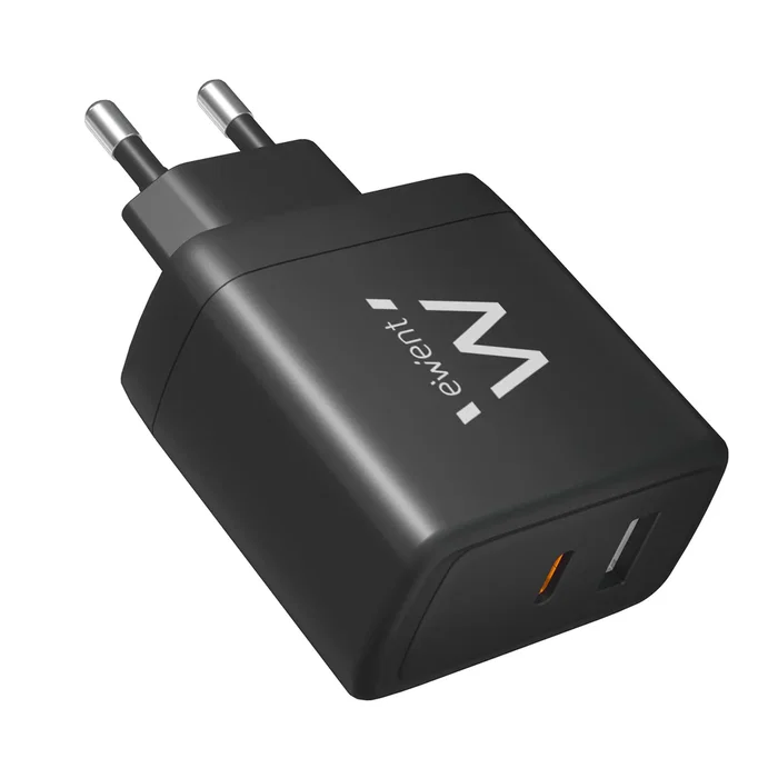 Ewent EW1330 Cargador Rápido USB-C GaN 65W con 2 Puertos (PD + QC 3.0) para iPhone 15/14, MacBook, AirPods, Android, Compacto y Universal, Negro Ewent EW1330 Cargador Rápido USB-C GaN 65W con 2 Puertos (PD + QC 3.0) para iPhone 15/14, MacBook, AirPods, Android, Compacto y Universal, Negro