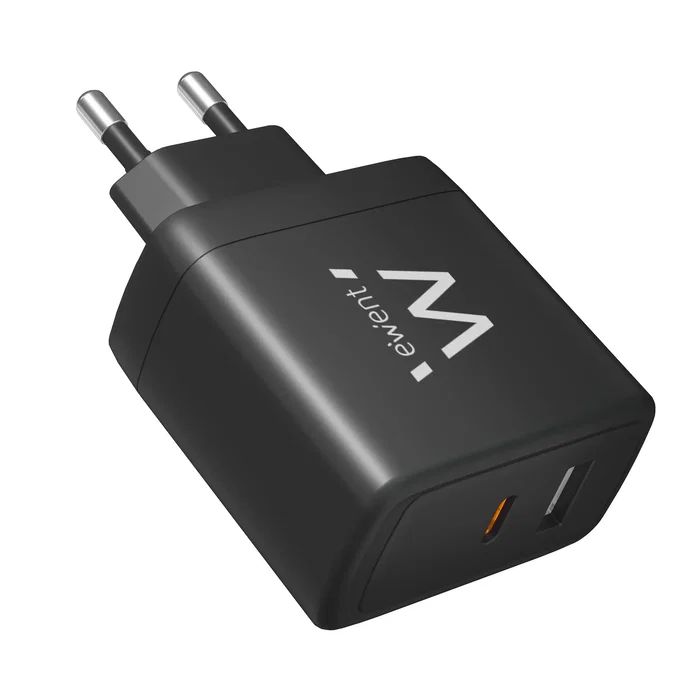Ewent EW1330 Cargador Rápido USB-C GaN 65W con 2 Puertos (PD + QC 3.0) para iPhone 15/14, MacBook, AirPods, Android, Compacto y Universal, Negro Ewent EW1330 Cargador Rápido USB-C GaN 65W con 2 Puertos (PD + QC 3.0) para iPhone 15/14, MacBook, AirPods, Android, Compacto y Universal, Negro