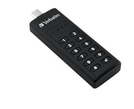 Verbatim Secure Portable USB Drive con teclado, 64GB, USB Type-C