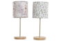 DKD Home Decor Lámpara de Sobremesa de Metal con Detalles de Plantas