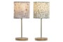 DKD Home Decor Lámpara de Sobremesa de Metal con Detalles de Plantas