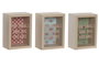 DKD Home Decor Hucha MDF y Cristal Tropical Boho Surtida