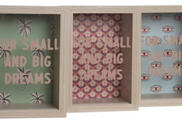 DKD Home Decor Hucha Tropical Boho Verde Azul 8 x 18 x 13 cm (6 Unidades)