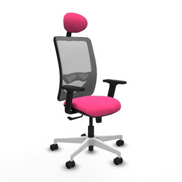 PIQUERAS Y CRESPO Silla de oficina Zulema Rosa con mecanismo Sincro
