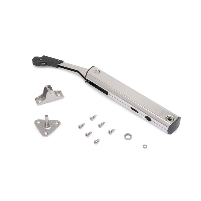Emuca Compás para puertas elevables Altius One, Rango de fuerza 1440-2200, Acero, Niquelado Emuca Compás para puertas elevables Altius One, Rango de fuerza 1440-2200, Acero, Niquelado