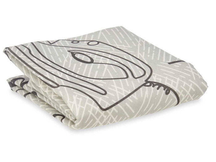 Kipit Funda para Tabla de Planchar con Muerpón Gris Estampado Ajustable 140x50 cm Algodón y Poliéster (Set de 8)